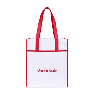 Harlow Laminated Recycled Non-Woven Shopper - Red